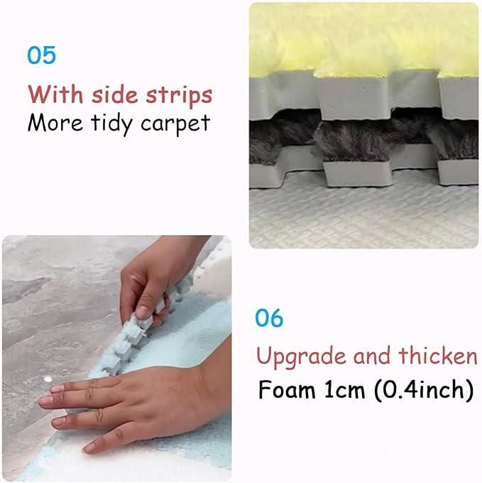 Interlocking Carpet Tiles Mat (6pc)